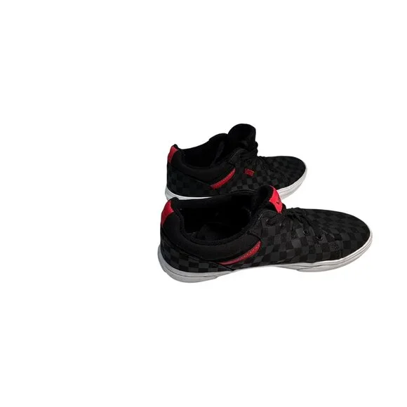 Vans Seldan Checkerboard Black Red Low Top Lace Up Skate Sneakers Youth Size 7 - Picture 3 of 7